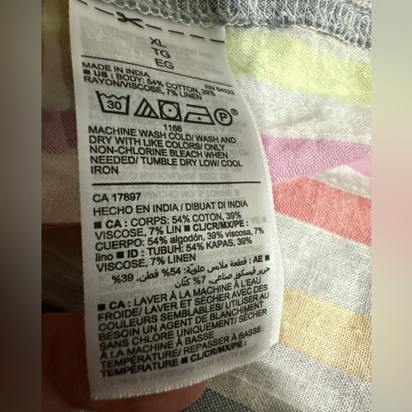 Old Navy Pastel Striped Spaghetti Strap Tank Top - Picture 6 of 6